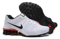 nike shox zoom current r4 new white noir red